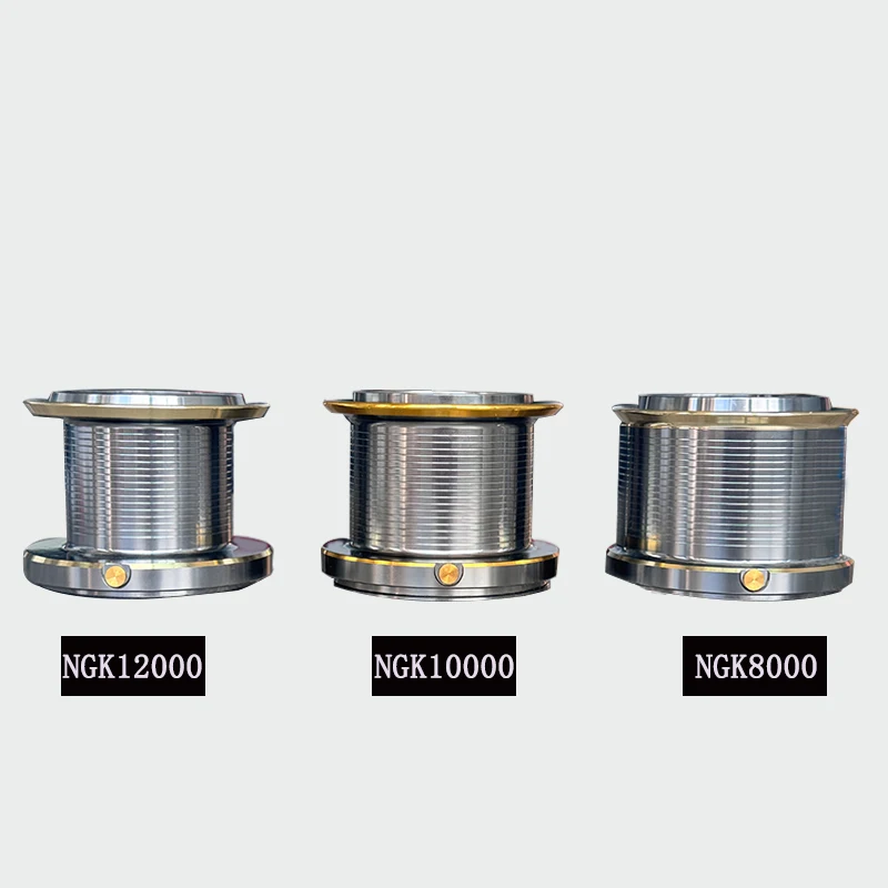 NGK8000 NGK10000 NGK12000 الألومنيوم سلك الغيار كأس لفائف الغزل بكرات الصيد أجزاء تصفح تغذية كوب بكرة الكارب الصيد بكرة