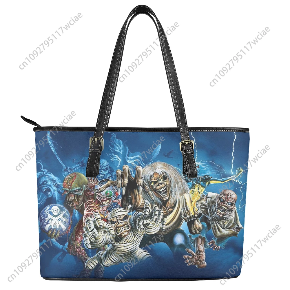 

Heavy Metal Custom Handbag Womens rock band Womens Personalized Tote Bag Shoulder Bag Business Leather Purse Travel Bag Gift