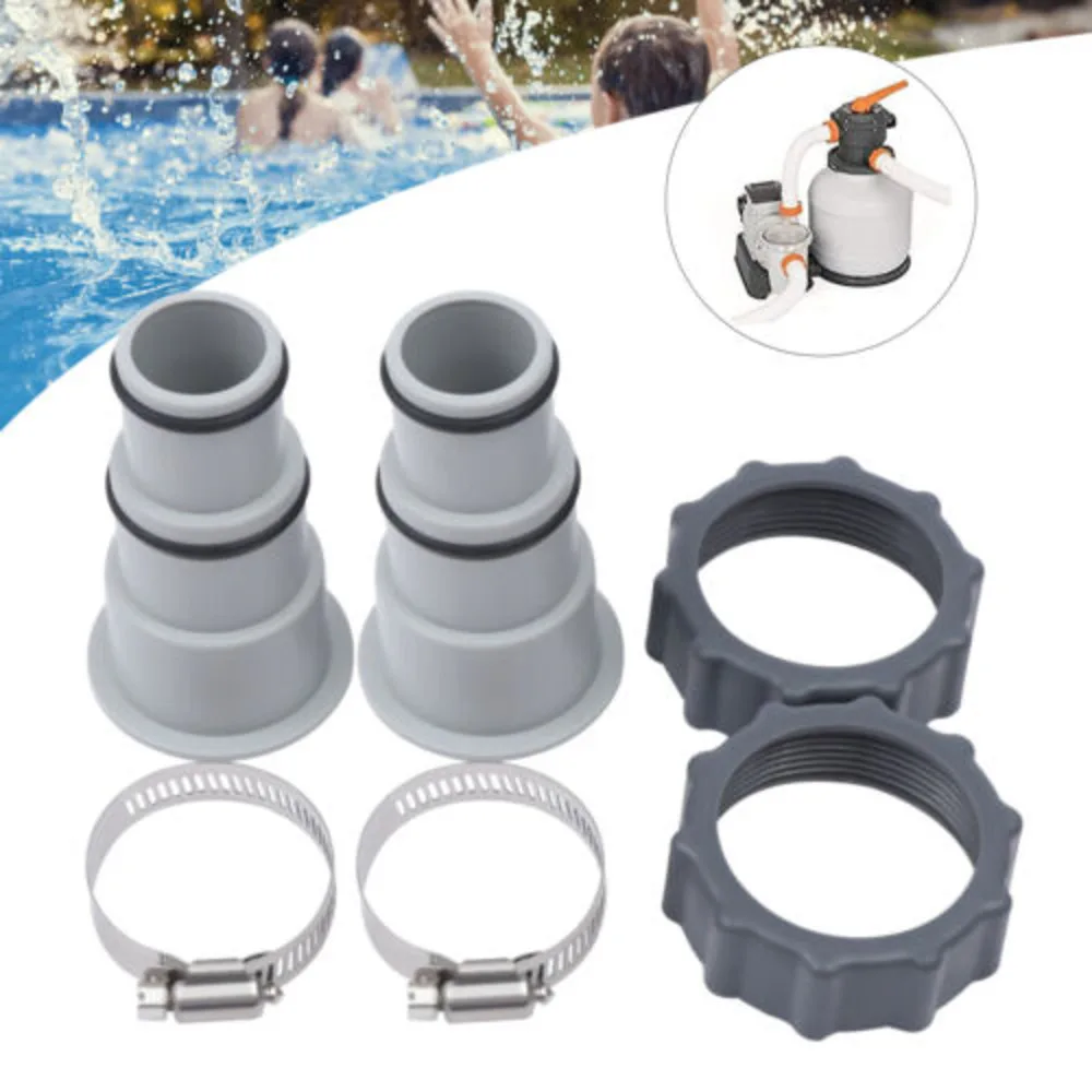 

Bymaocar 2*Intex Hose Adapter Pool Filter Pump Part Conversion Fitting Kit for 4000,2500,2000 & 1500gal Per Hour Filter Pumps