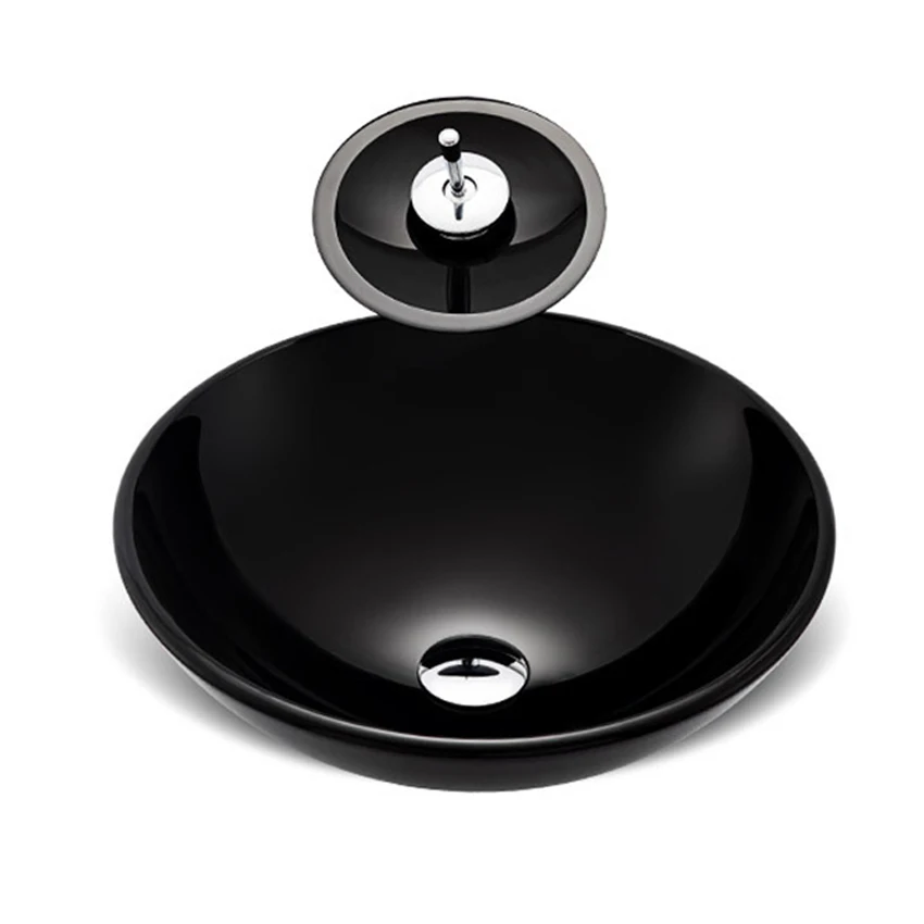 

Nordic Household Platform Basin Black Bathroom Sinks Black Wash Basin hotel wash basin bathroom toilet art washbasin with Faucet