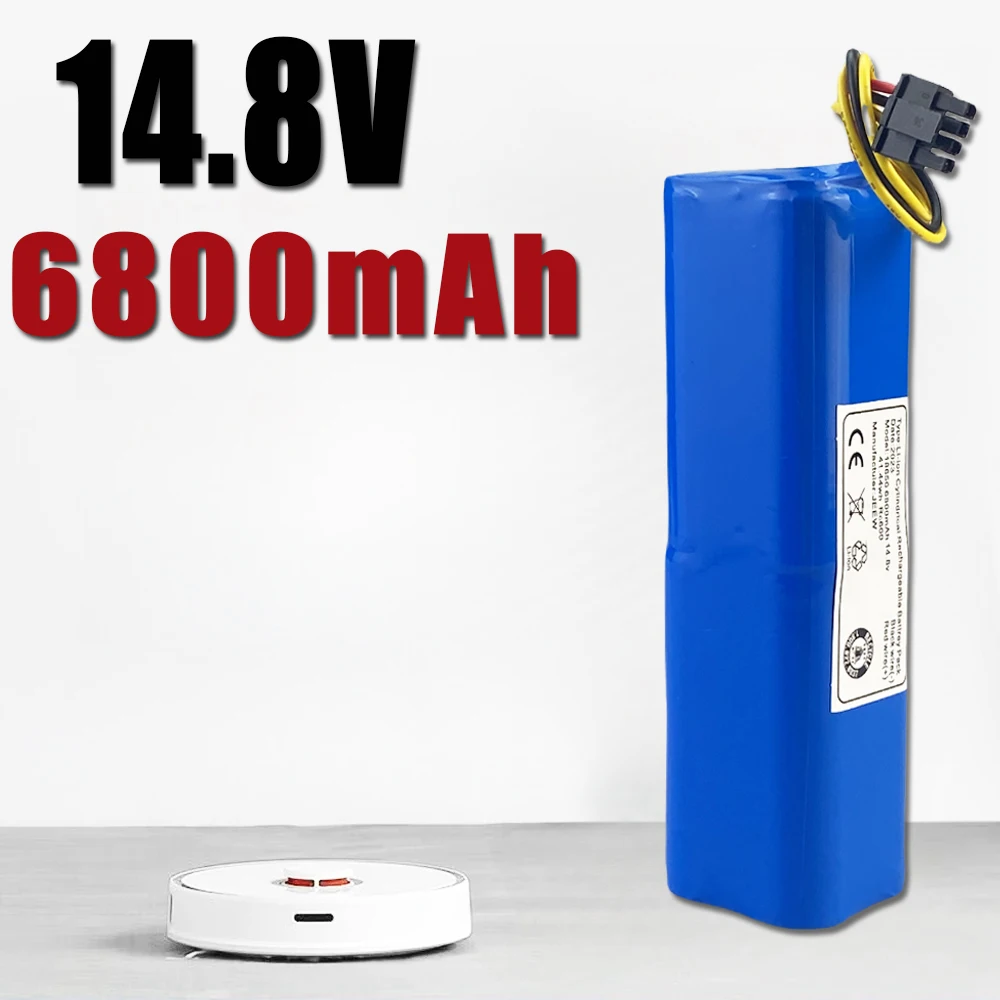 New 14.8V 6800mAh INR18650 MH1-4S2P-300S Robot Battery for Cecotec Conga 5090 5490 6090 Robotic Vacuum Cleaner