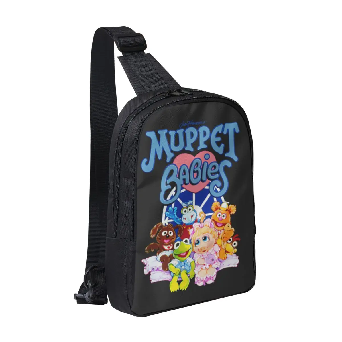 

Muppet Babies Chest Bag Men Sling Crossbody Backpack Chest Bag Travel Hiking Daypack Shoulder Bag