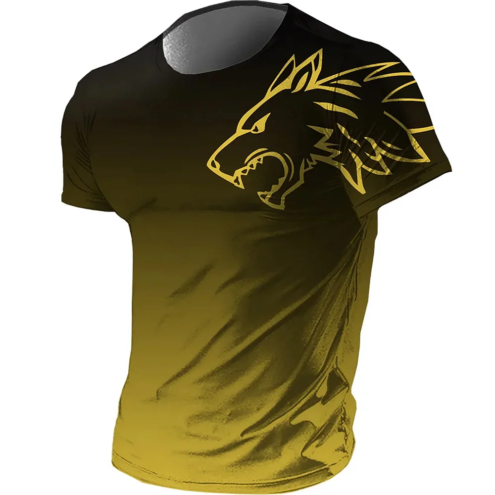 A Typical Wolf T-shirt for Men, Short Sleeved Casual Summer Shirt, 3D Printed Personalized Oversized and Comfortable Clothing