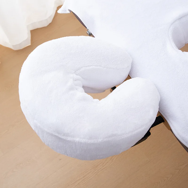 U Shape Face Pillowcase Beauty Salon Bed Head Rest Cover Dust Resistant Soft Cloth Protector For Massage SPA