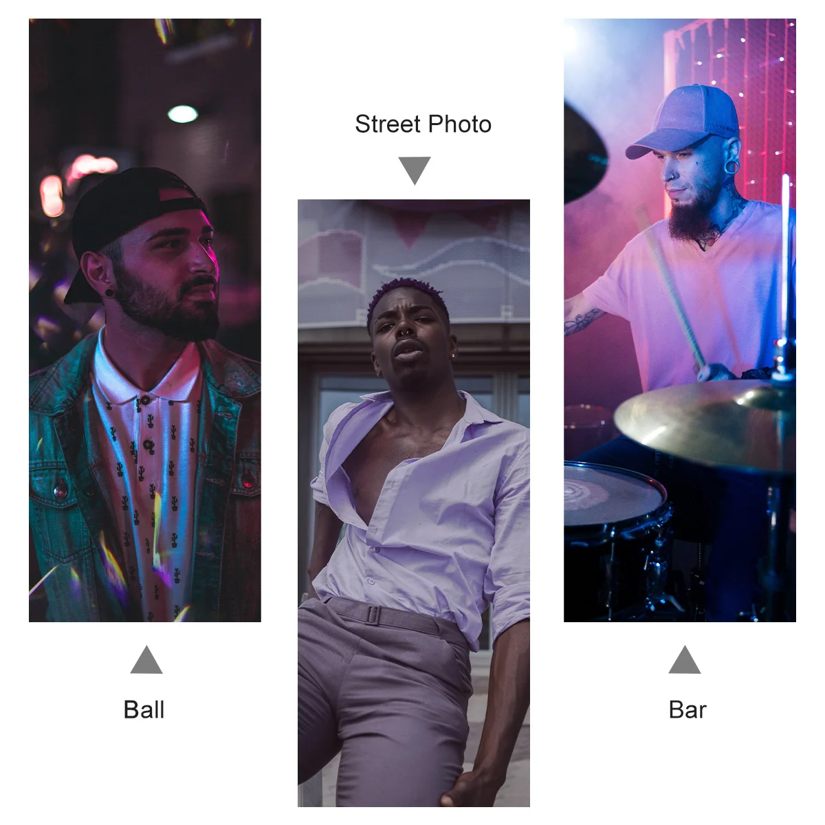 

2Pcs Male Eardrop Nightclub Earbob Stylish Ear Jewelry Unique Street Style Earrings Gift for Boyfriends Male Eardrop