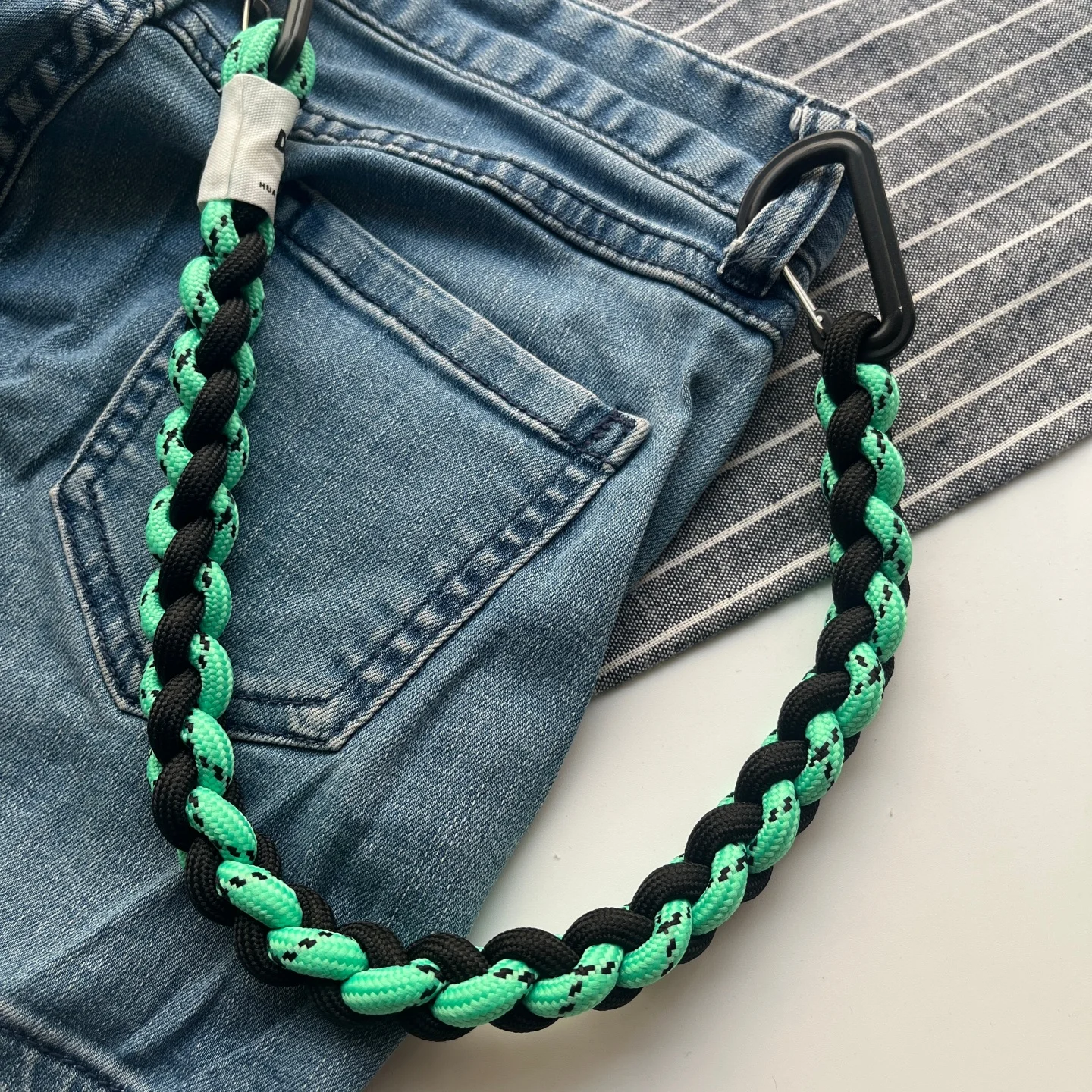 Fluorescent Color Mobile Phone Straps Keychain Key Ring Braided Rope Gifts For Women Men Bag Accessorie DIY Handmade Hand Rope