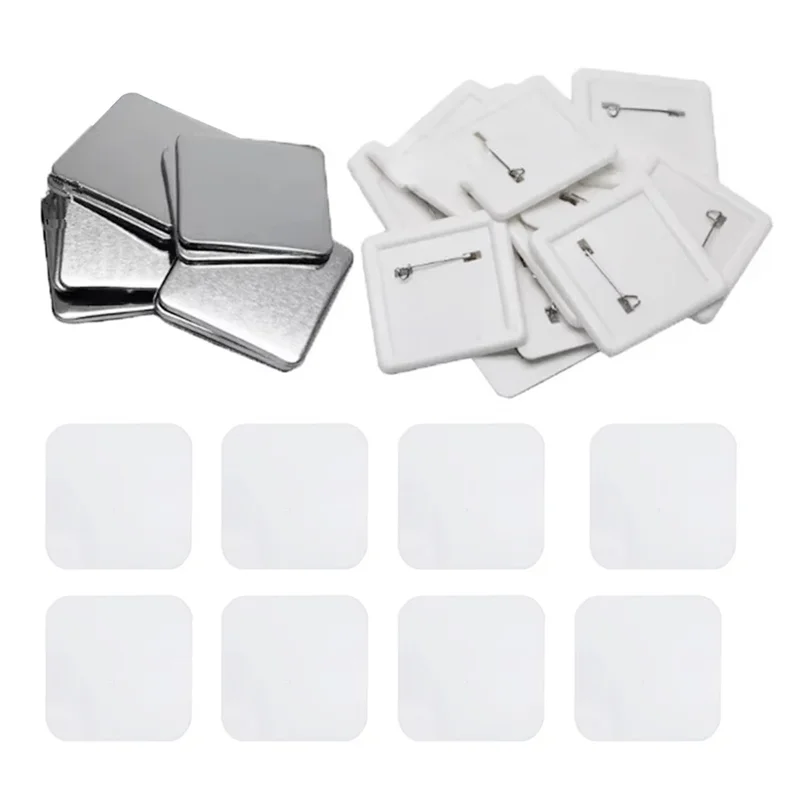 

Square DIY Blank Pin Button Badges Material Refrigerator Magnets Badges Button Making Parts