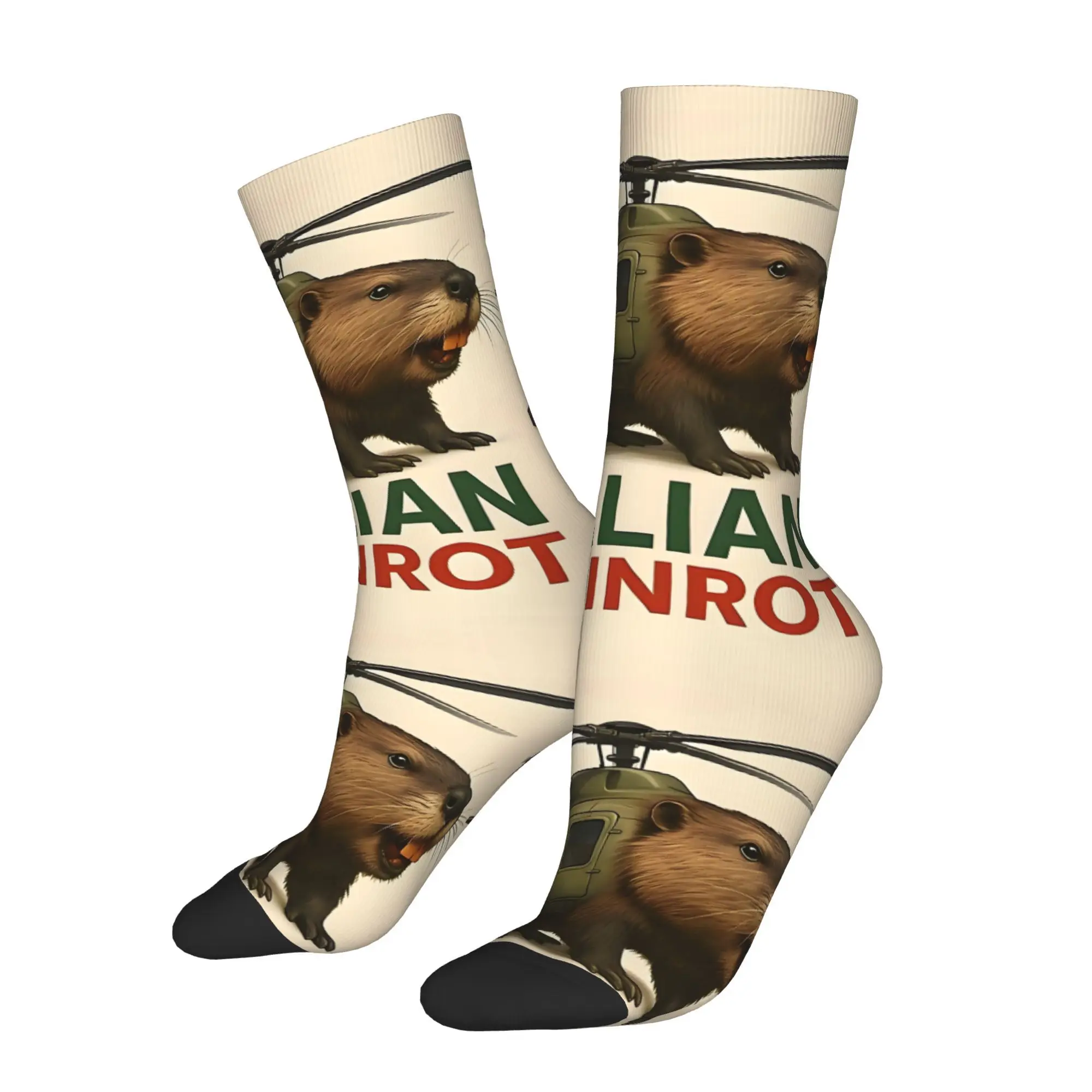 

Funny Sock for Men Italian Brainrot Hip Hop Vintage Happy Breathable Pattern Printed Crew Sock Novelty Gift