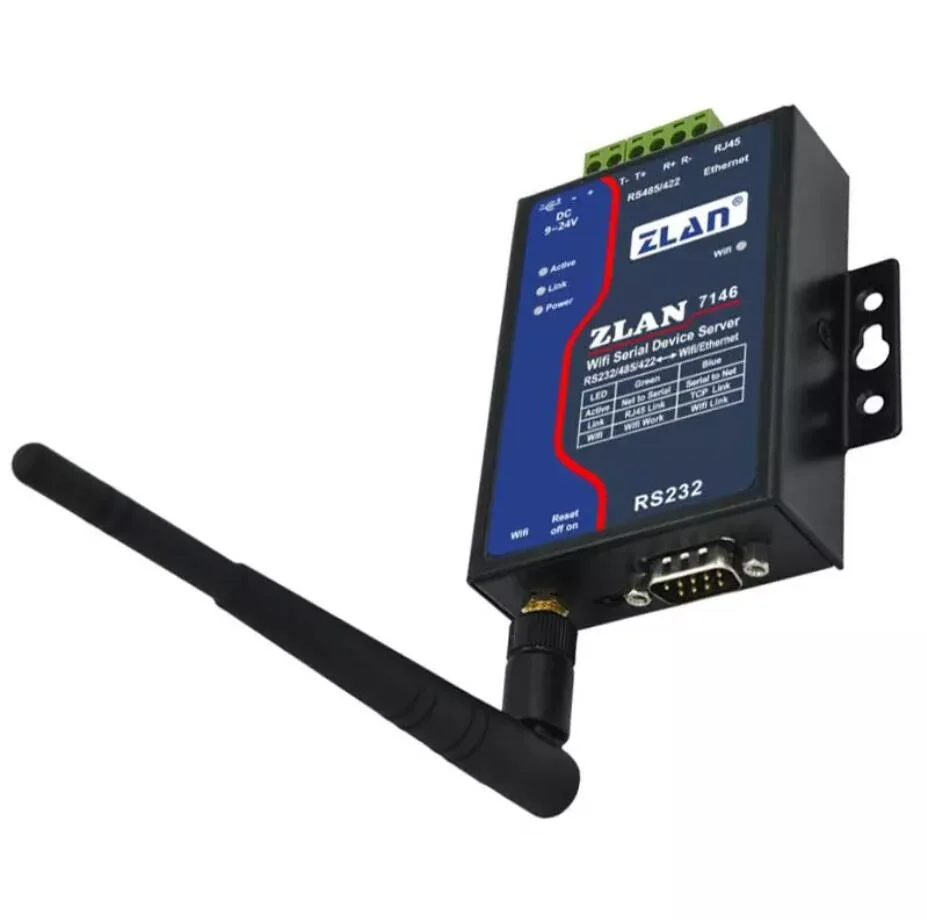 industrial wireless communication module ZLAN7146 modbus gateway MQTT industrial RS232/485/422 to Wifi converter serial server