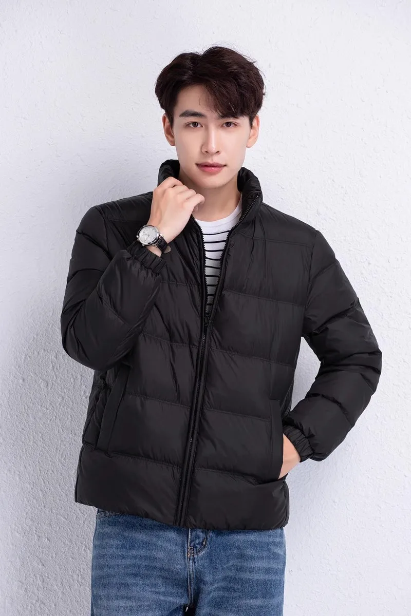 Winter New Arrivals Men's Ultra Light Down Jacket 2024 Korean Hooded Fashion Short Thicken Keep Warm Slim Men Puffer Coats