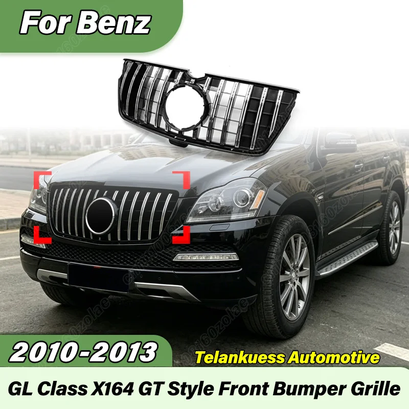 

For Mercedes-Benz GL Class X164 GL320 GL350 GL450 GL500 GL550 2014 2015 2016 Automobile GT Style Front Bumper Air Intake Grille