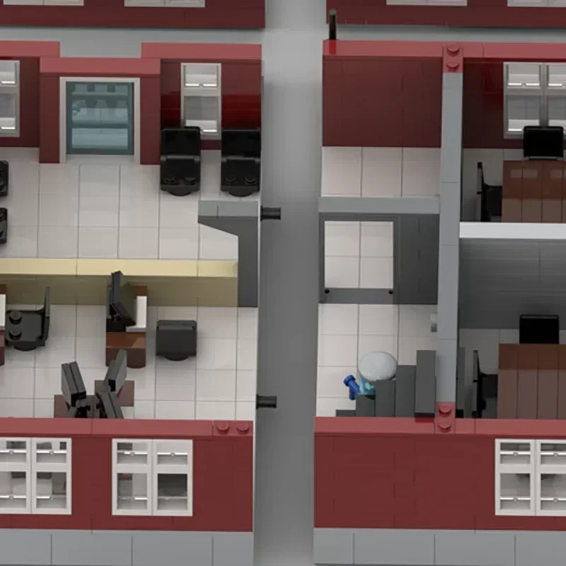 Moc Building Blocks Modern Modular Police Station Model Technology Brick City Street View DIY Construction For Holiday Gifts Toy