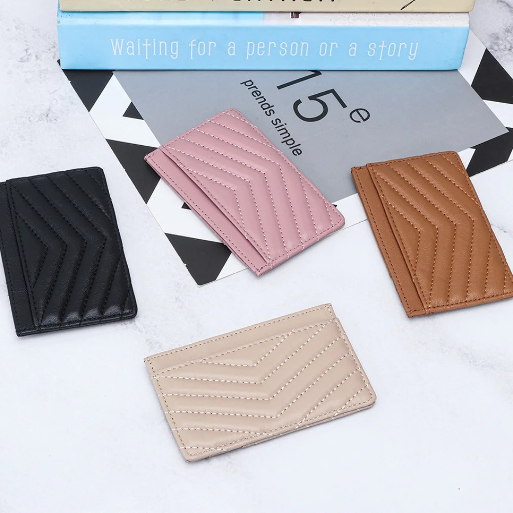 

Fashion Heart Pattern Card Holder Portable Thin Card Packs PU Leather One-piece Coin Purse Document Storage
