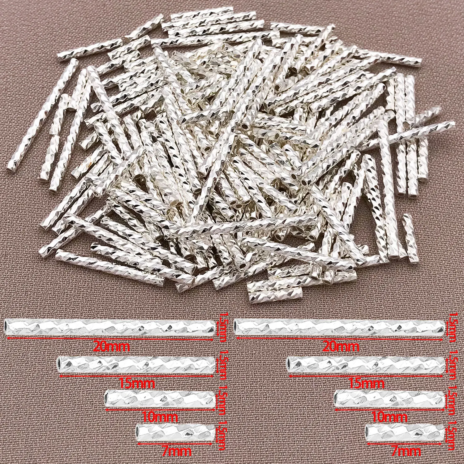 20 Stück 18K verkupfertes echtes goldenes dickes silbriges Platin-Charge-Blumen-Verbindungsrohr, DIY-Armband-Schmuckherstellungszubehör