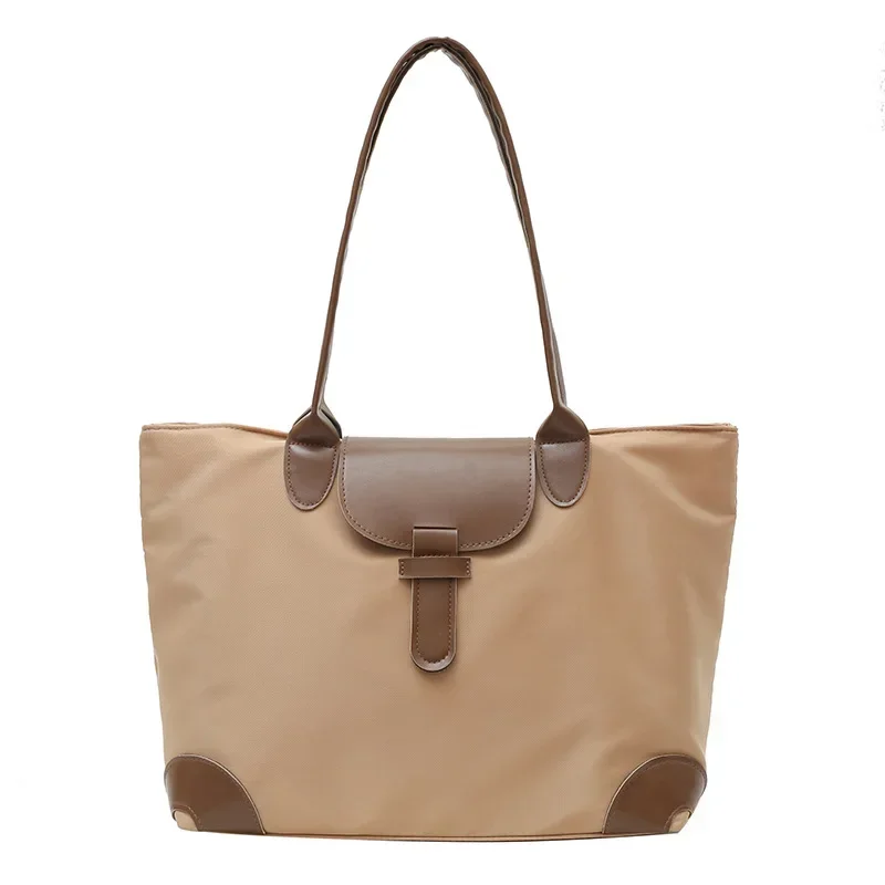 

2025 модная женская сумка-тоут для колледжа, большая нейлоновая сумка для книг для школьного кампуса, водонепроницаемый легкий рюкзак, бесплатная доставка