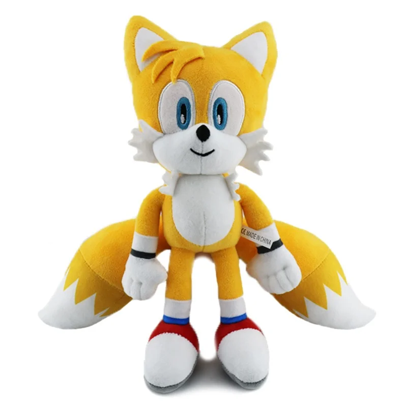 Sonic Plush Stuffed Toy para crianças, boneca fofa, presente de aniversário, Amy Rose, Knuckles Tails, macio, 25-30cm