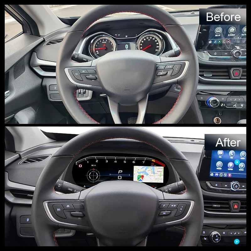 12.3 Inch QLED LCD Dashboard GAUGEWAY for Chevrolet Orlando 2018-2020, Plug & Play, Support Carplay, Car intelligent systems
