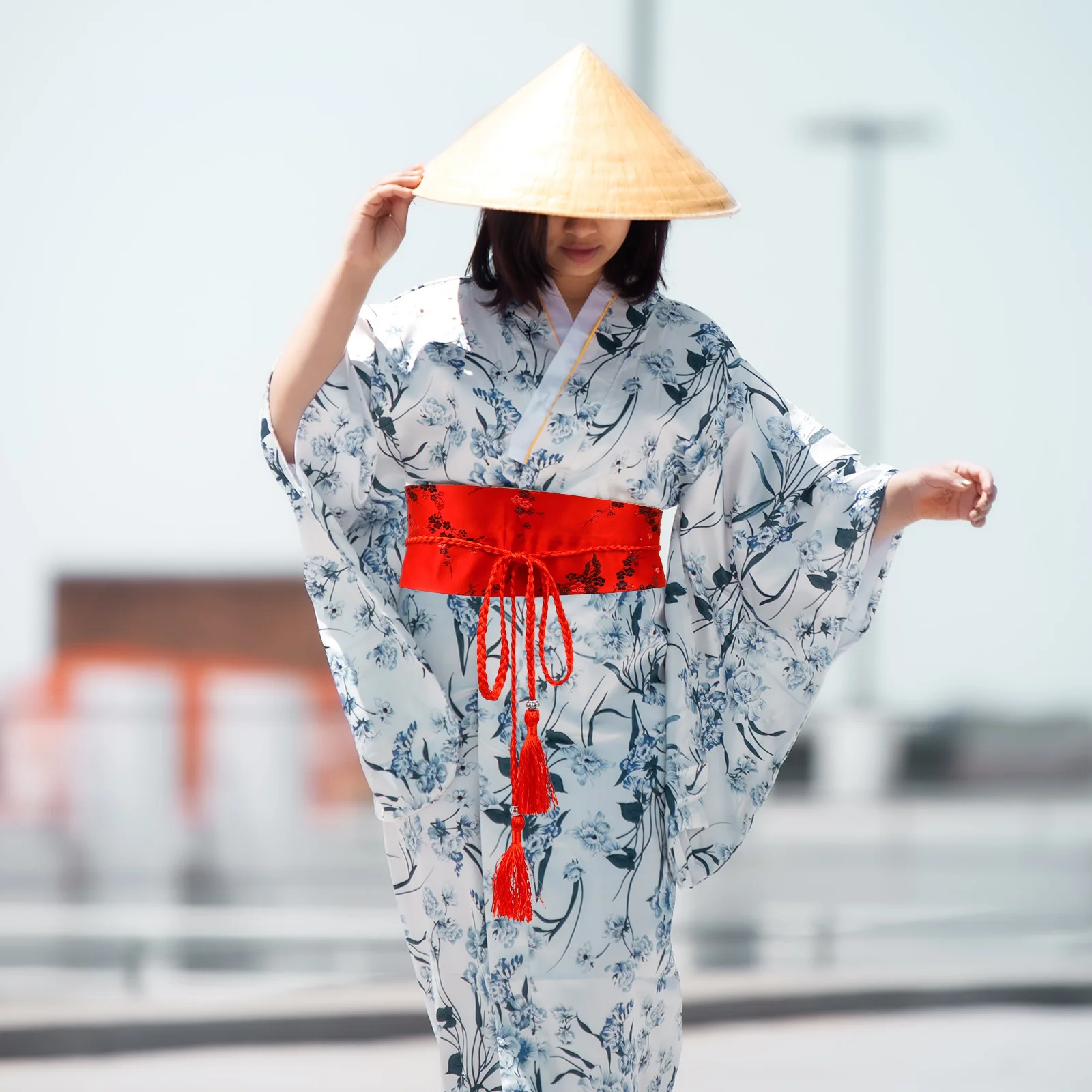 1 قطعة نمط العرقية شرابة حزام خصر كيمونو حزام النسيج حزام خصر للنساء موضة الملابس الإكسسوار متعدد الألوان اختياري #3