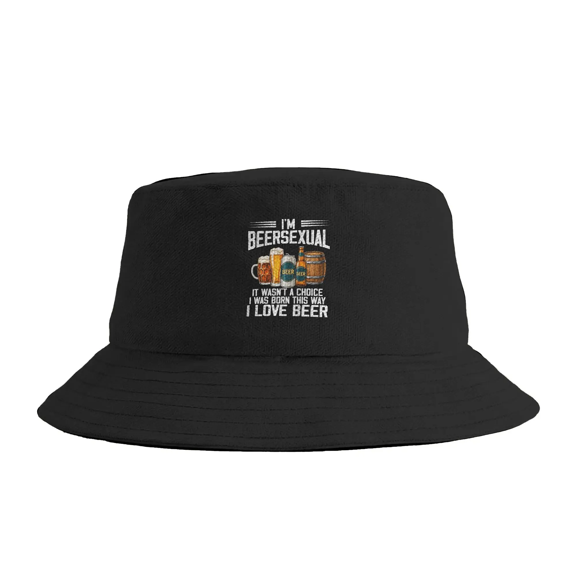 Couple I’m A Beersexual Funny Beer Drinking Lover Bucket Hat  Breathable Fisherman Hats Summer Casual Beach Travel Caps