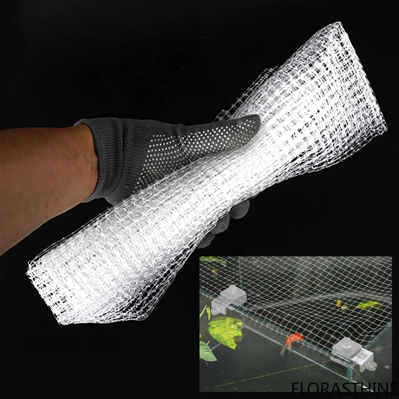 Aquarium Anti Jump Net Invisible Net transparent Fish Anti Tank Jump Escape Replacement Aquarium Accessories