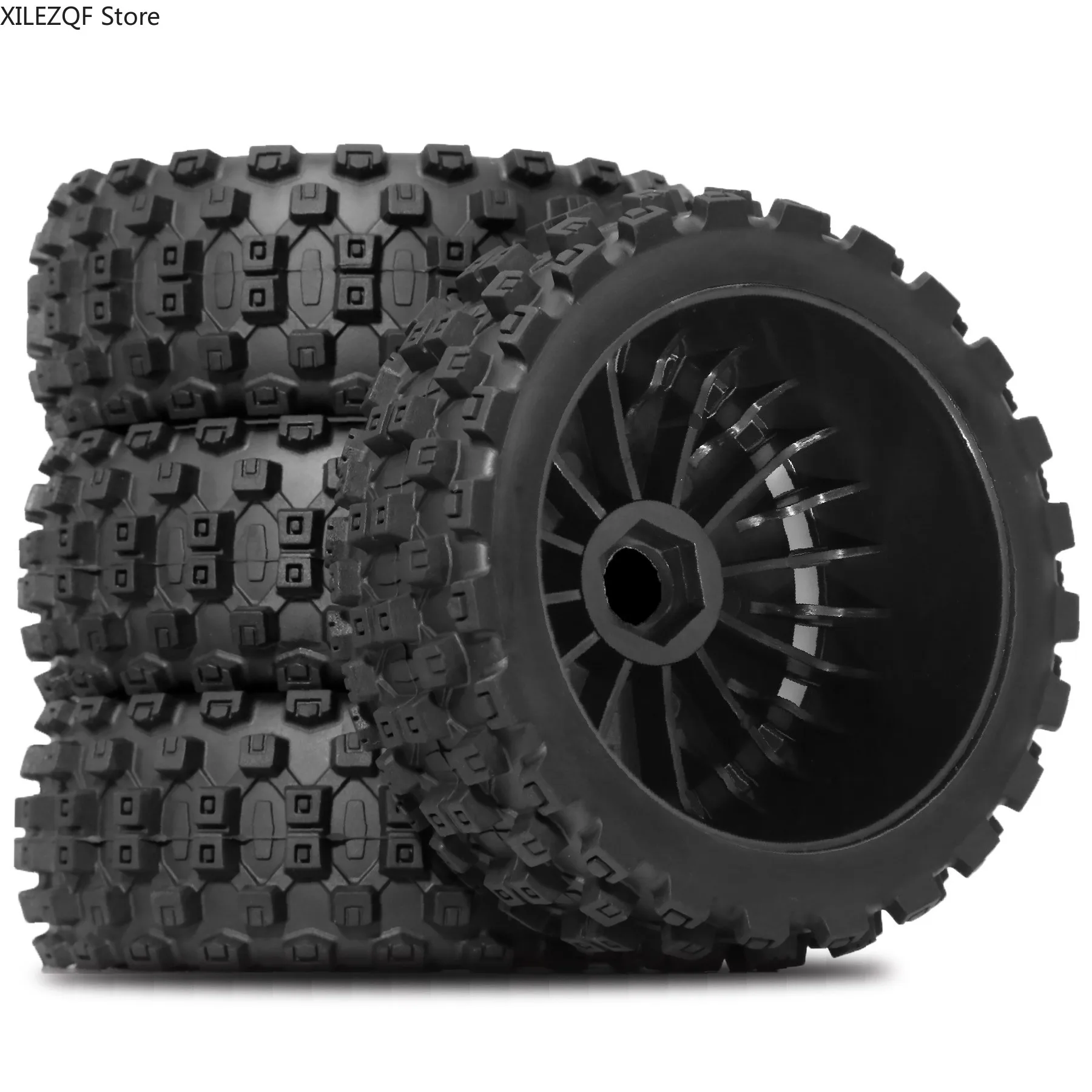 4pcs 17mm Wheel Tires for ARRMA 1/8 Talion 6S BLX, Typhon 3S BLX, Redcat, Losi, Team, Kyosho, HPS, HPI, Hobao, RC Wheel & Tires view 5