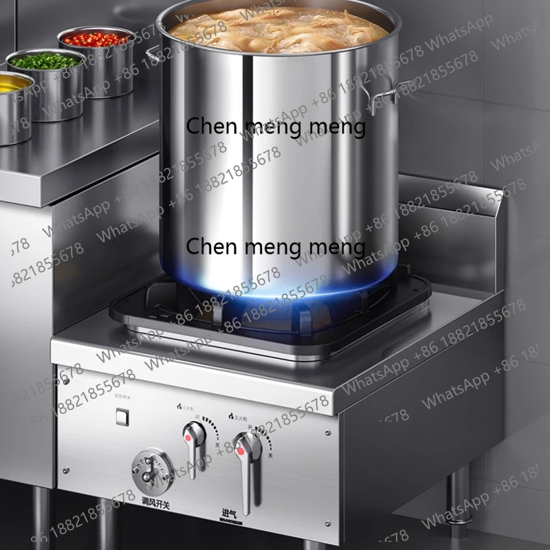 

Commercial gas single head low soup stove high back low soup stove canteen fire stove large