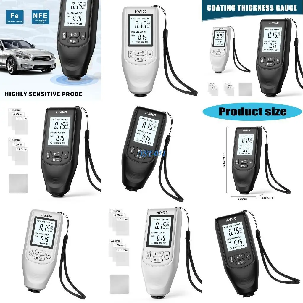 

E15A Car FE NFE Paint Gauges Coating Thickness Gauges Thickness Meter Unit Conversion
