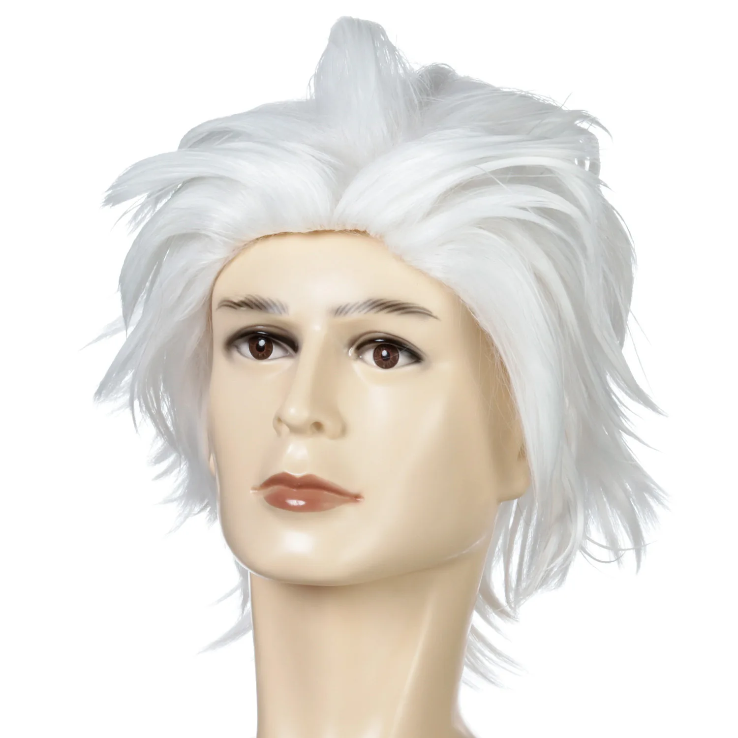 Little Mermaid Ursula Cosplay Wig White Short Synthetic Hair Wigs For Men Halloween Party Costume Wig Heat Resistant