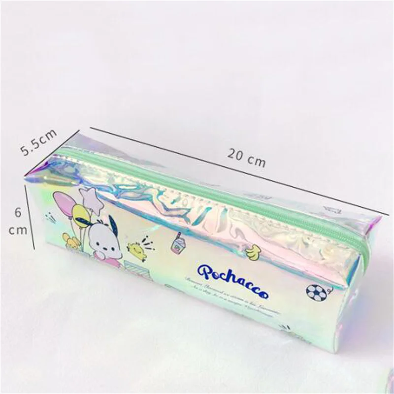 Imagem -06 - Disney Stitch Laser Pencil Case Cute Sanrio Kitty Pencil Box Papelaria Pen Storage Bolsa Material Escolar de Escritório 12 Pcs por Lote