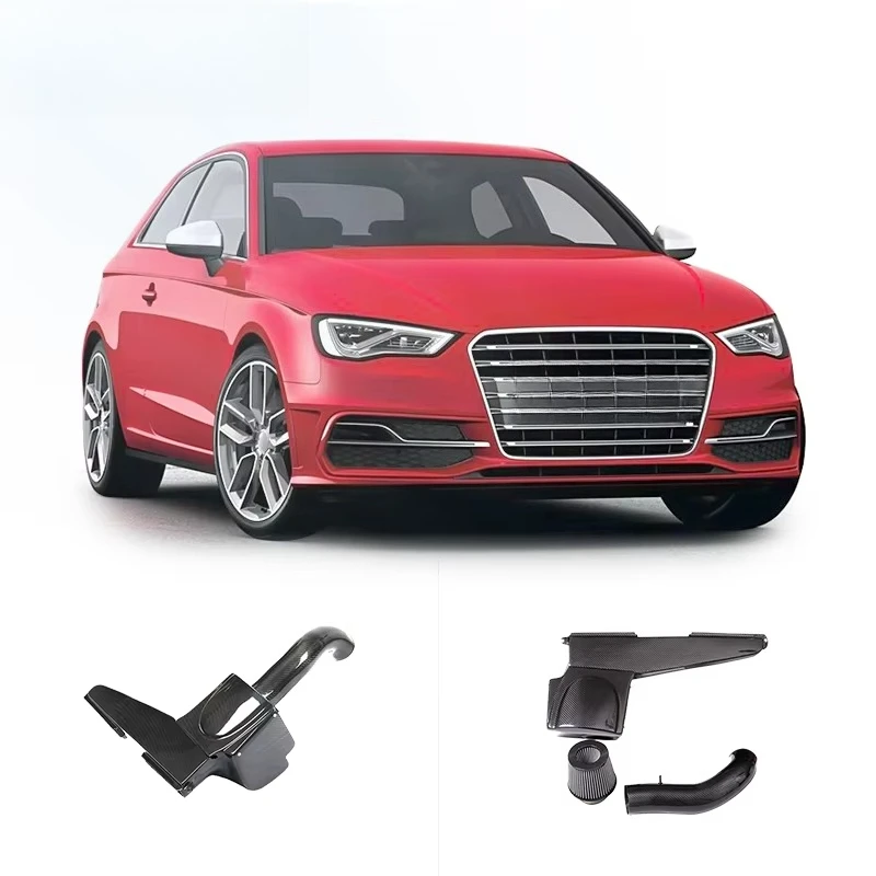 

For Audi A3 S3 1.8T 2.0T Automotive Parts Carbon Fiber Cold Intake System Kit Cold Intake Filtration System