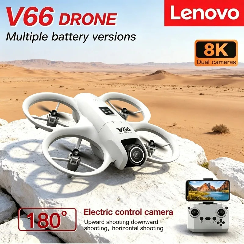 

Lenovo V66 Mini 8K 180 ° Детский радиоуправляемый дрон-вертолет Flip Micro Aircraft с профессиональной камерой, складной, с функцией обхода препятствий