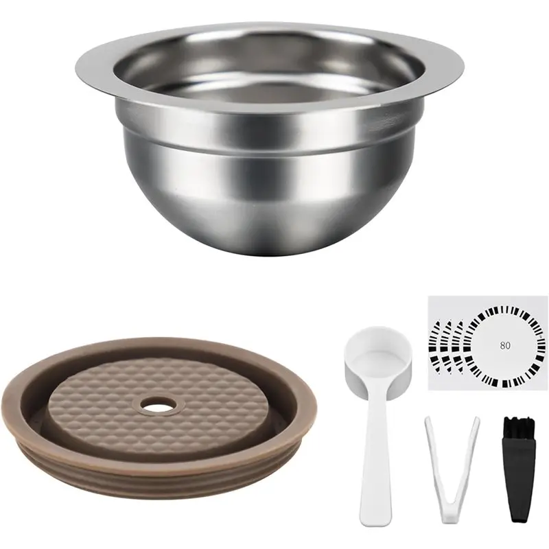 

Многоразовые капсулы X11A из нержавеющей стали 80 мл для Nespresso Vertuo Plus/Next/, многоразовые капсулы