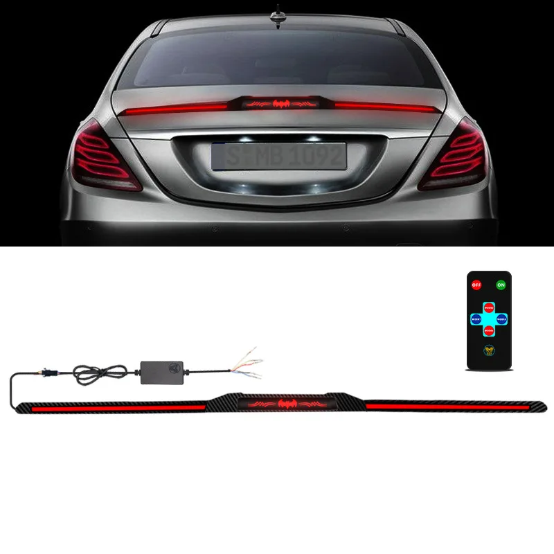 

For Universal Cars 120cm Flexible LED Strip Light Carbon Fiber Look Multicolor RGB Underglow Remote Control Car Exterior Styling
