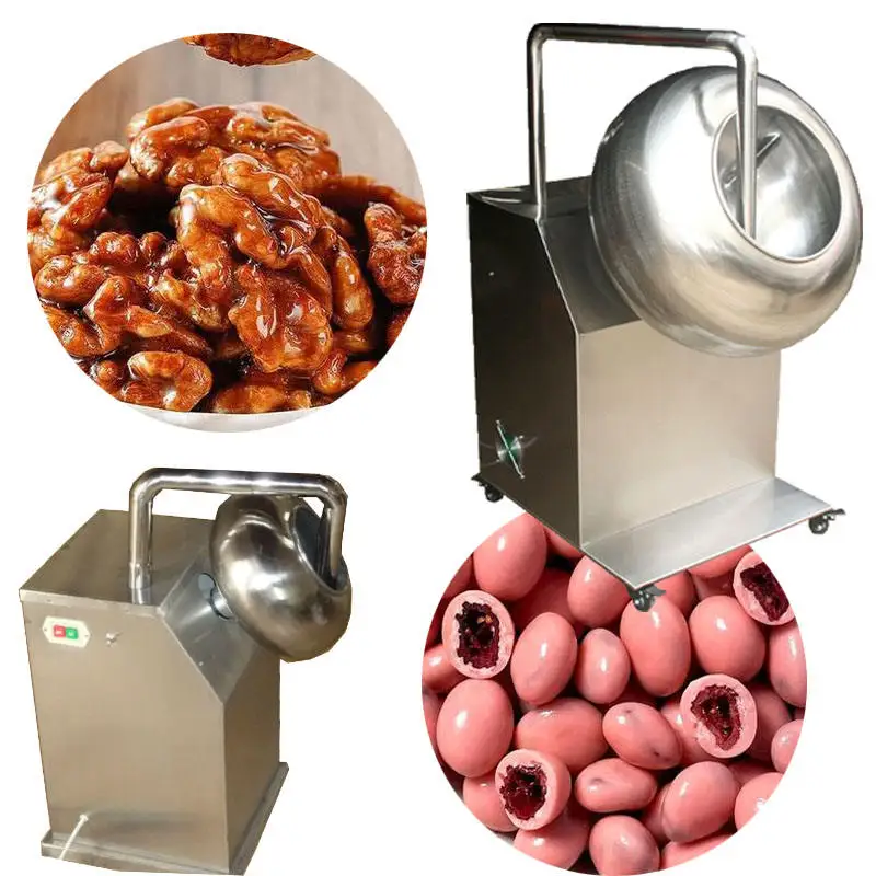 Chocolate Almonds Nuts Sugar Coating Machine Fully Automatic Candy Peanut Coating Machine With Cheap Price