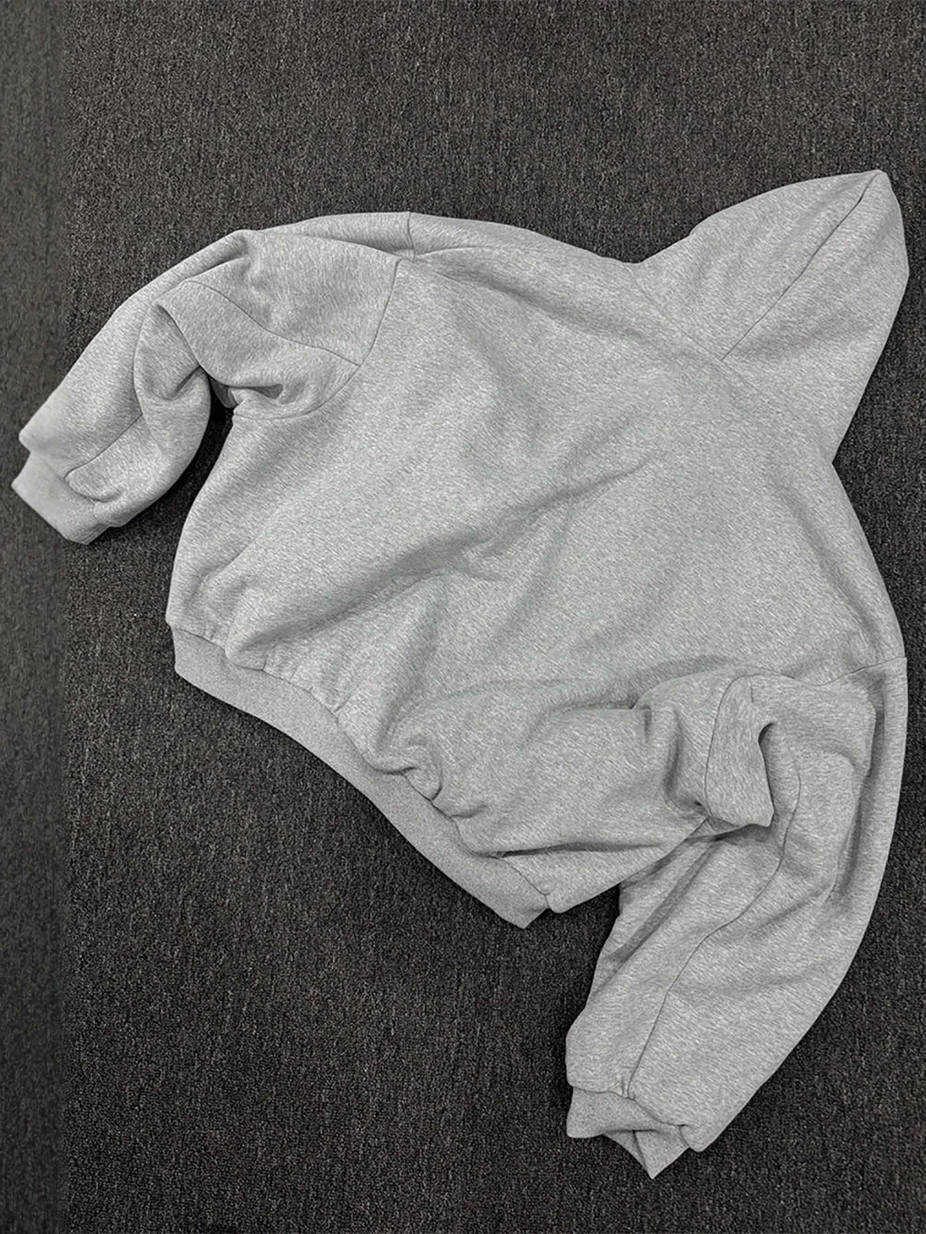 เสื้อฮู้ดถักสองด้านทรงหลวมสไตล์เรโทร