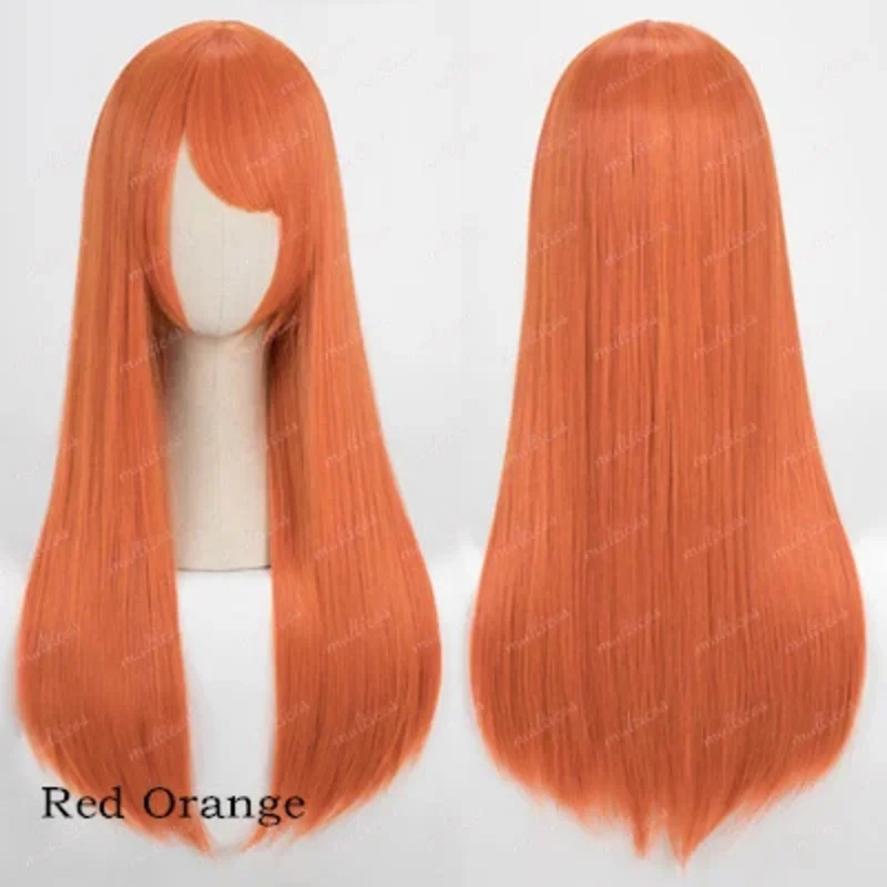 60cm Long Straight Cosplay Wig Heat Resistant Synthetic Hair Compatible Universal Omnipotent Girls Wigs + Free wig Cap
