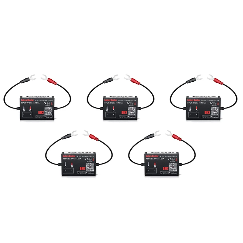 

5X Bluetooth BM2 12V Battery Monitor Car Battery Analyzer Test Battery Diagnostic Tool For Android IOS Phone-A80Z