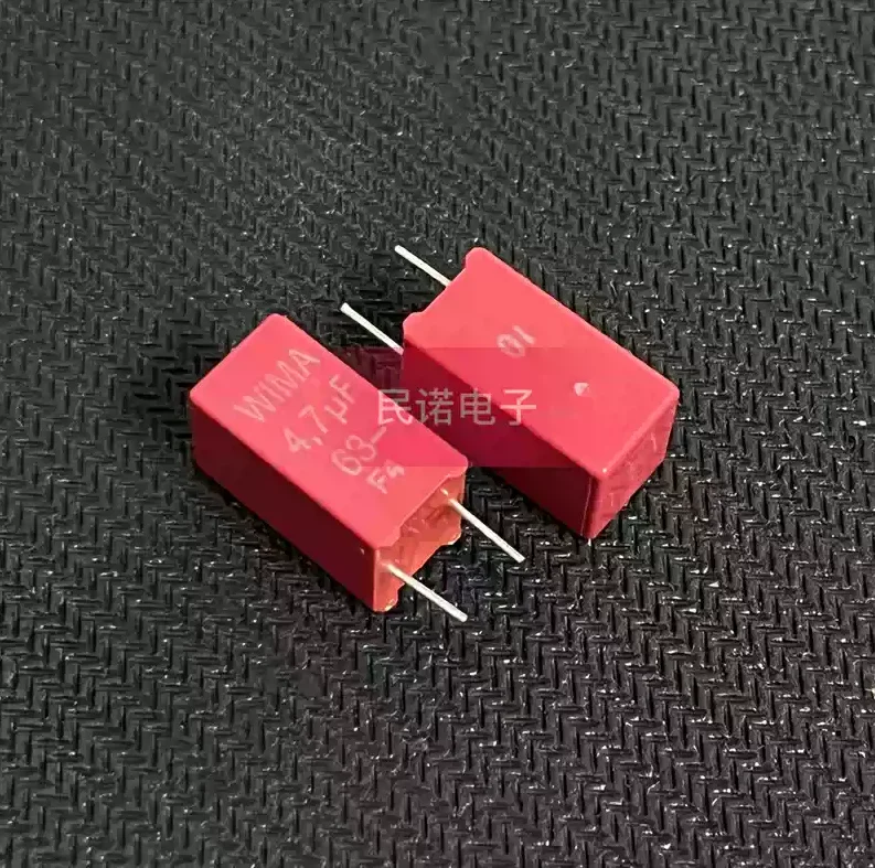 10pcs/4PCS/lot Germany Red WIMA MKS2 5MM 1UF 1.5UF 2.2UF 3.3UF 4.7UF 6.8UF 10UF 50V 63V 100V 105 155 225 3300NF Free Shipping