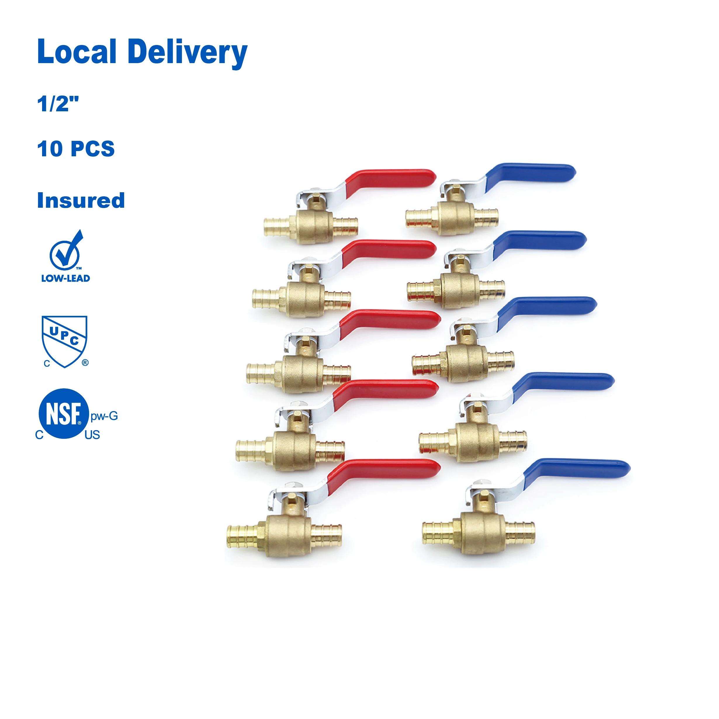 

Шаровой кран KING SMART Crimp/F1807 PEX 1/2" с полным проходом для систем горячего и холодного водоснабжения; 10 шт./упаковка; 80410