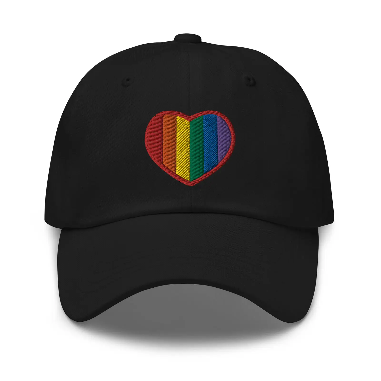 

Gay Pride Rainbow Colors Heart Baseball Cap LGBTQIA+ Community