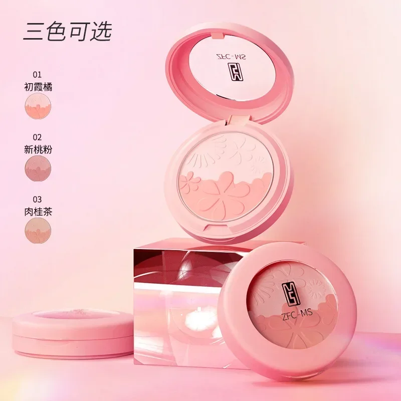 ZFC Flower Dual Color Blush Palette Natural Contou Long-lasting Glow Matte Long-lasting Female Makeup Rare Beauty Cosmetics