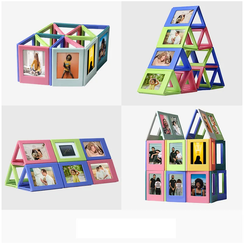 4/5/20 Pcs Magnetic Photo Frames For Fujifilm Instax Mini Film Papers Double Sided Fridge Picture Frame Magnets Artwork Frames