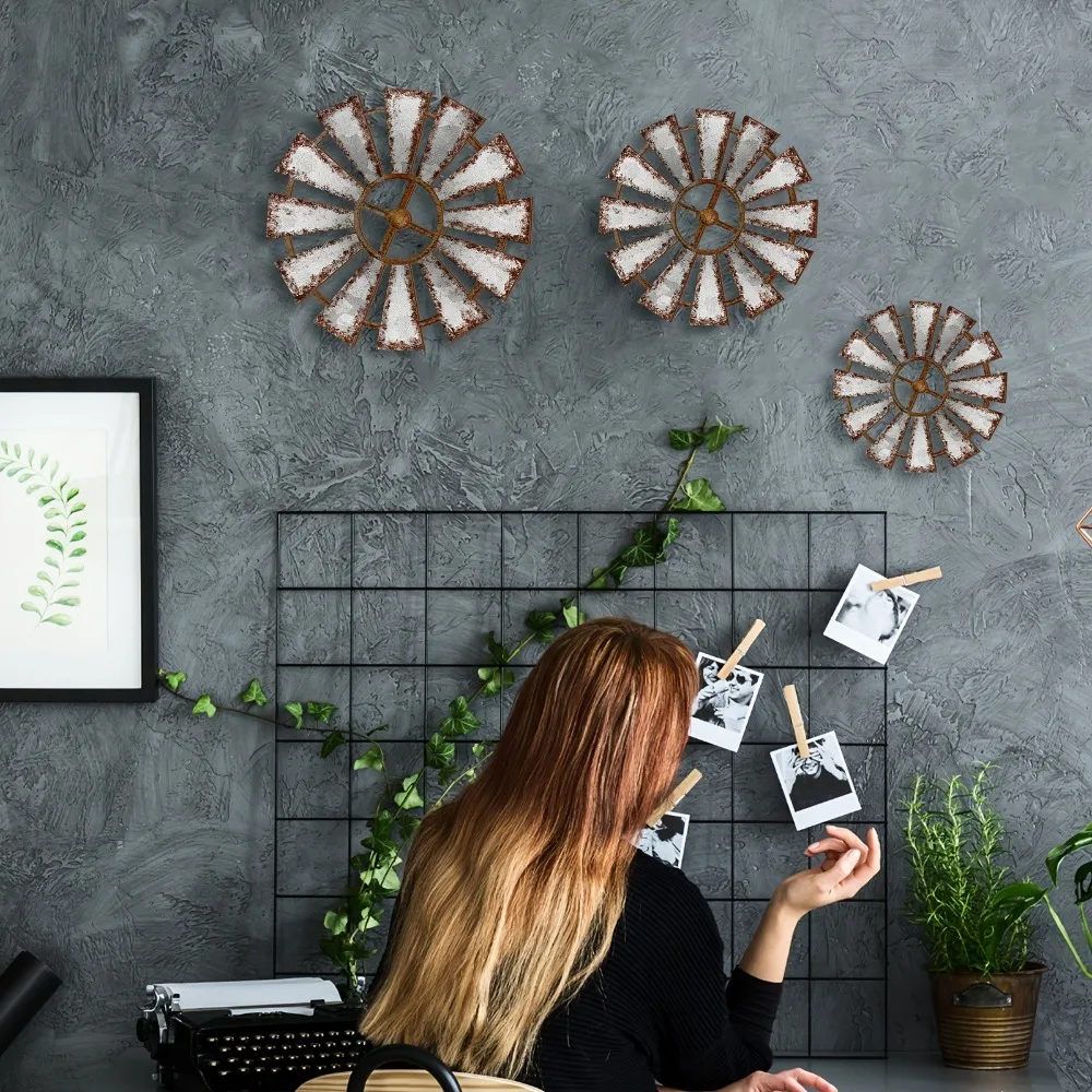 

Vintage Wood Windmill Wall Decor Country Theme Rustic Style Windmill Home Decor Hanging Unique Rustic Wall Art Kitchen Decor
