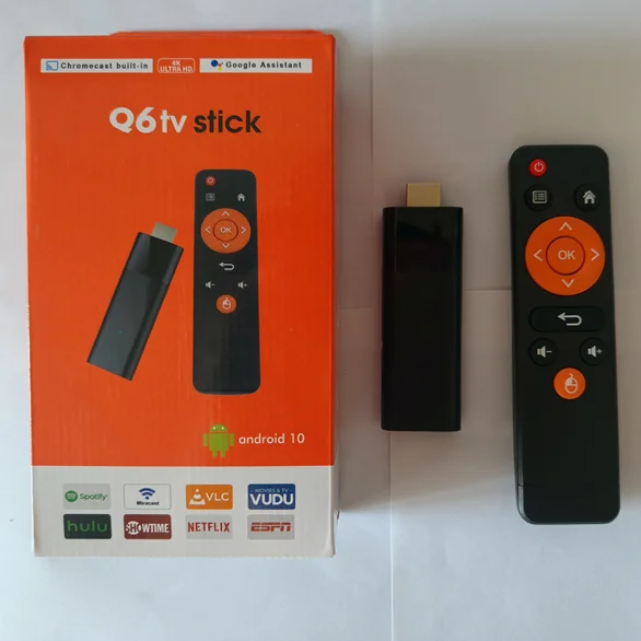 

Q6 Mini TV Stick Android 10.0 OS Allwinner H313 Quad Core Cortex A53 2GB 16GB Bluetooth 5.2 4K HDR10+ WIFI H.265 Smart TV Box