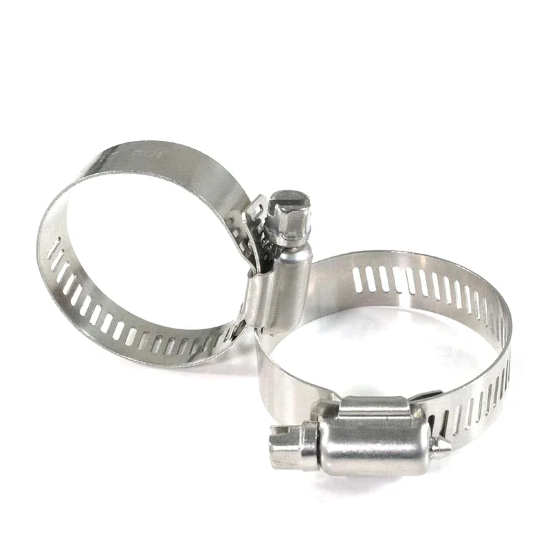 10pcs 304 Stainless Steel Hose Clamp Adjustable 8-152mm High Quality Screw Worm Drive Pipe Clip Hoop Hose Fixed tool image 6
