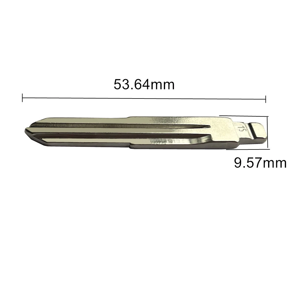 KEYDIY-Hoja de llave remota Universal, Metal #15, KD VVDI, sin cortar, abatible en blanco para Mitsubishi Ssangyong MINI Isuzu JEEP Lada Hyundai, 10 Uds.