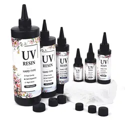 UV Resin Glue Transparent Epoxy Resin UV Glue Ultraviolet Curing Quick Drying Adhesive UV Lamp DIY Resin Jewelry Making Supplies