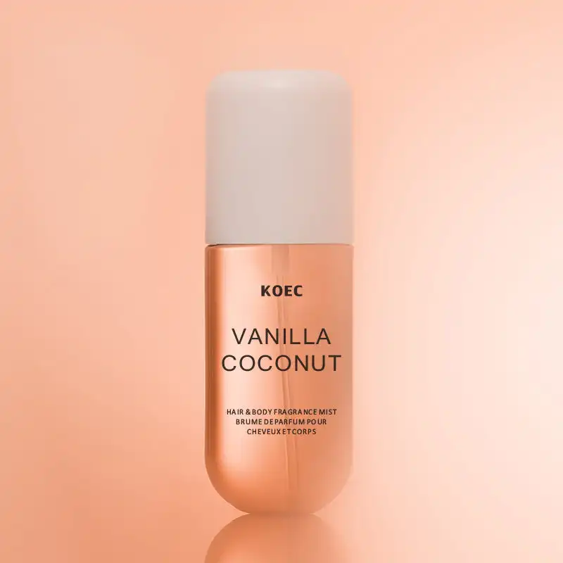 Envio Local do Brasil: Perfume KOEC Névoa de Fragrância Baunilha Coco Refrescante e Hidratante com Notas Triplas de Plantas Tropicais