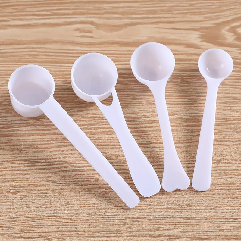

100pcs Small Spoon 1 4 5 10g Wholesale Plastic Spoon Round Spoon Practical Measuring Spoon