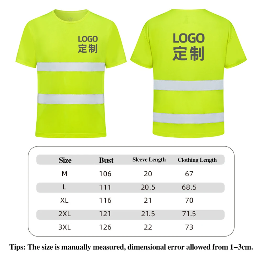 Reflective T-shirt Bird Eye Cloth Breathable Construction Site High Visibility Short Sleeved Work Clothes
